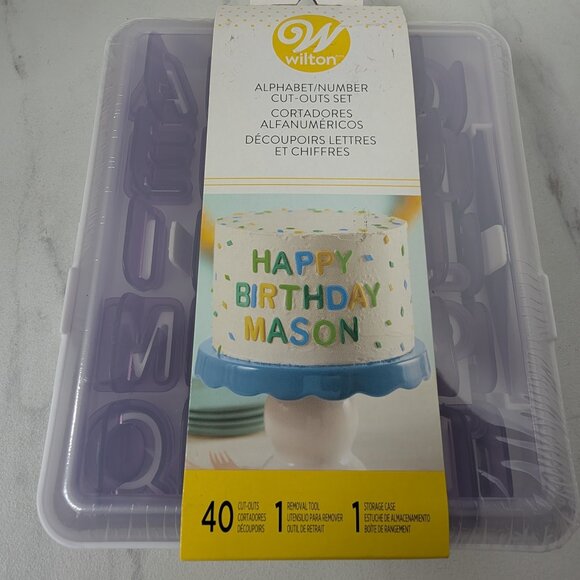 Wilton Alphabet/Number Cake Decorating Cut-Outs Set - Picture 1 of 5